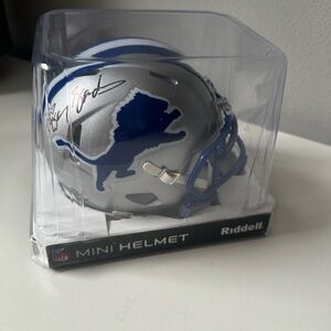 Barry Sanders Signed Autographed Detroit Lions Mini Helmet